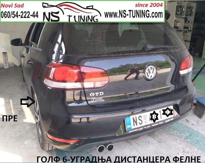 vw golf 6 distanceri felne 5x112 20mm produzeni srafovi m14x1.5 ugradnja novi sad tuning